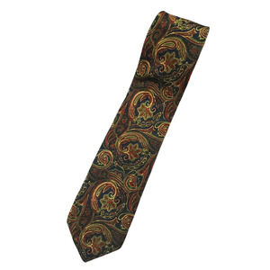 Brooks Brothers Makers Neck Tie 57x3.25 Mens Vtg Silk Baroque Paisley Old Money